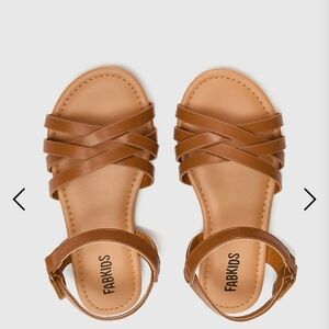 FABKIDS Tan Strappy Girls' Sandals